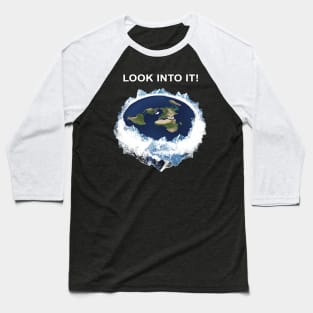 Flat Earth Baseball T-Shirt